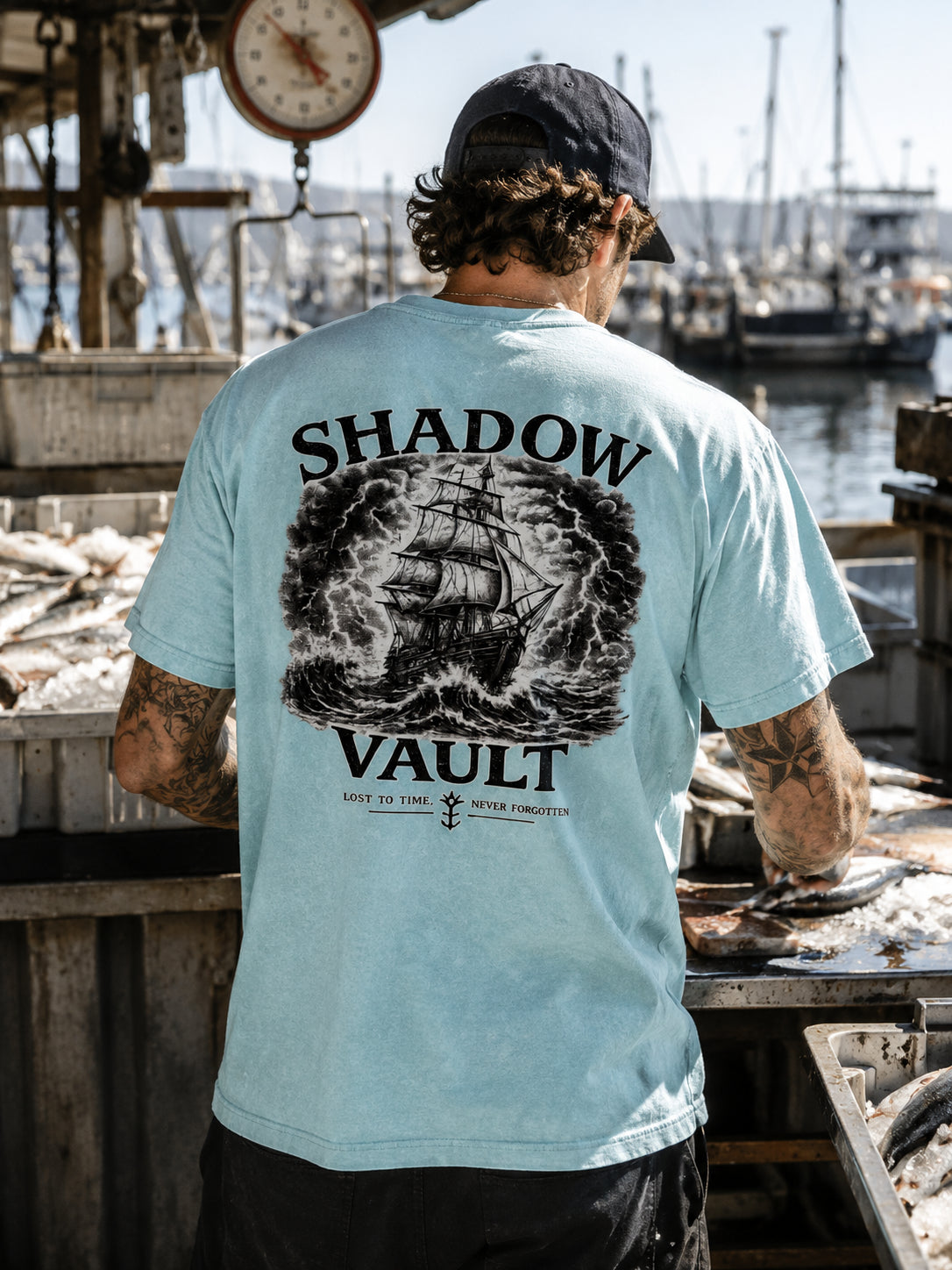 Snow Washed Oversized Cotton T-Shirt