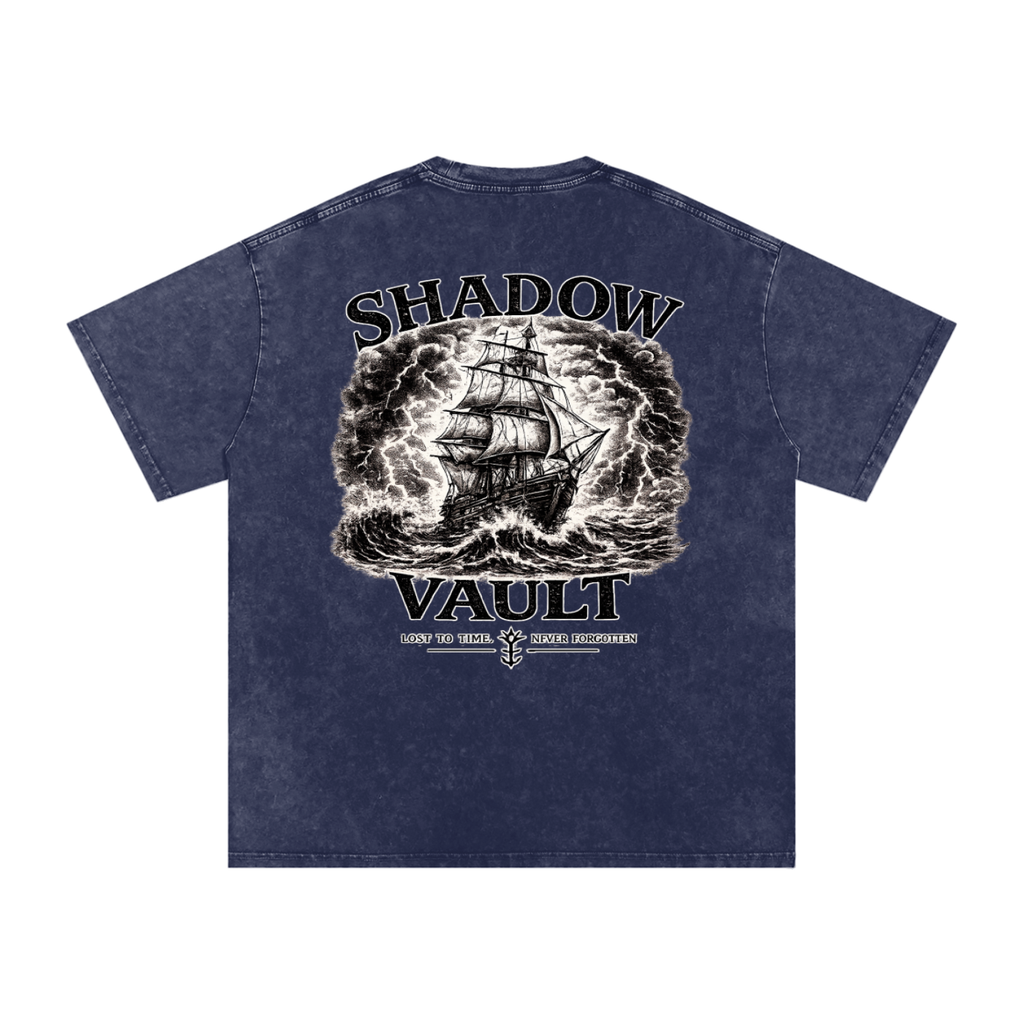 Snow Washed Oversized Cotton T-Shirt