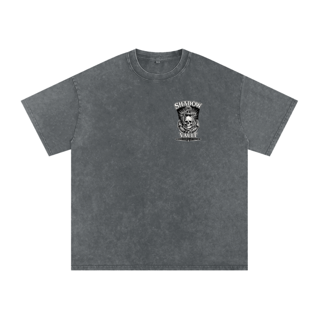 Snow Washed Oversized Cotton T-Shirt