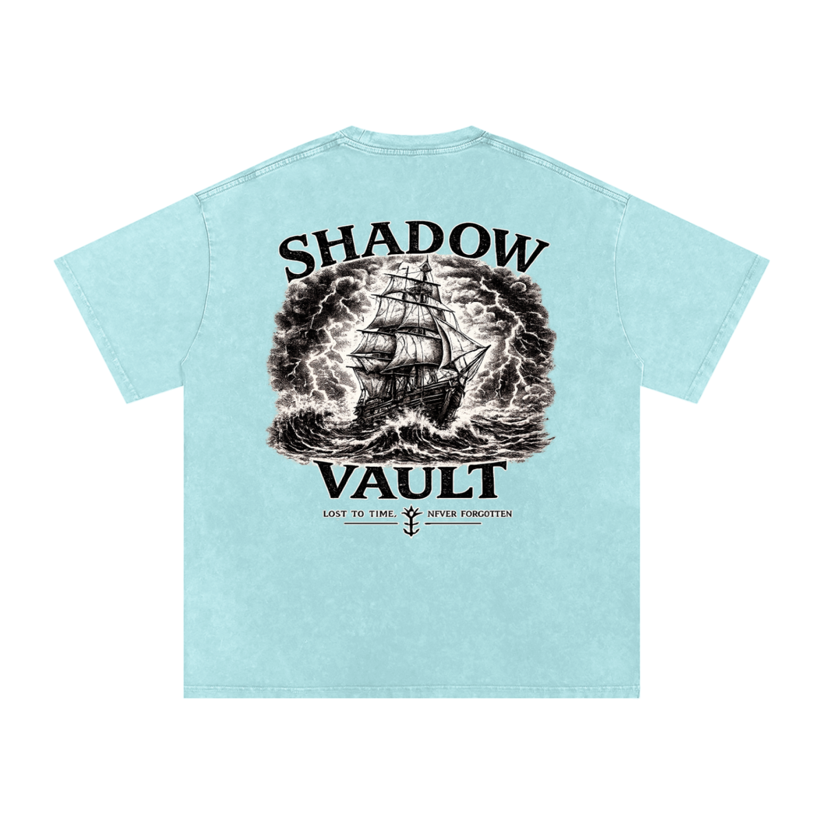 Snow Washed Oversized Cotton T-Shirt