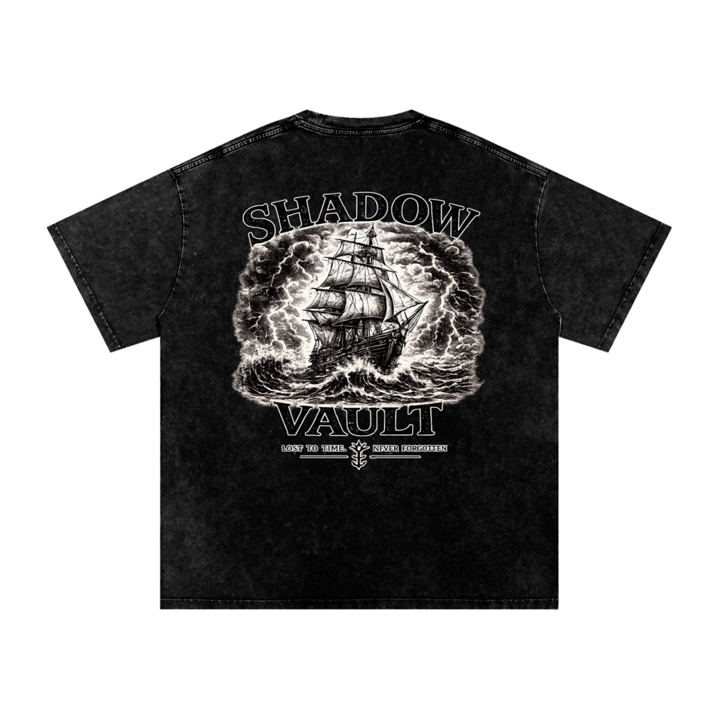 Snow Washed Oversized Cotton T-Shirt