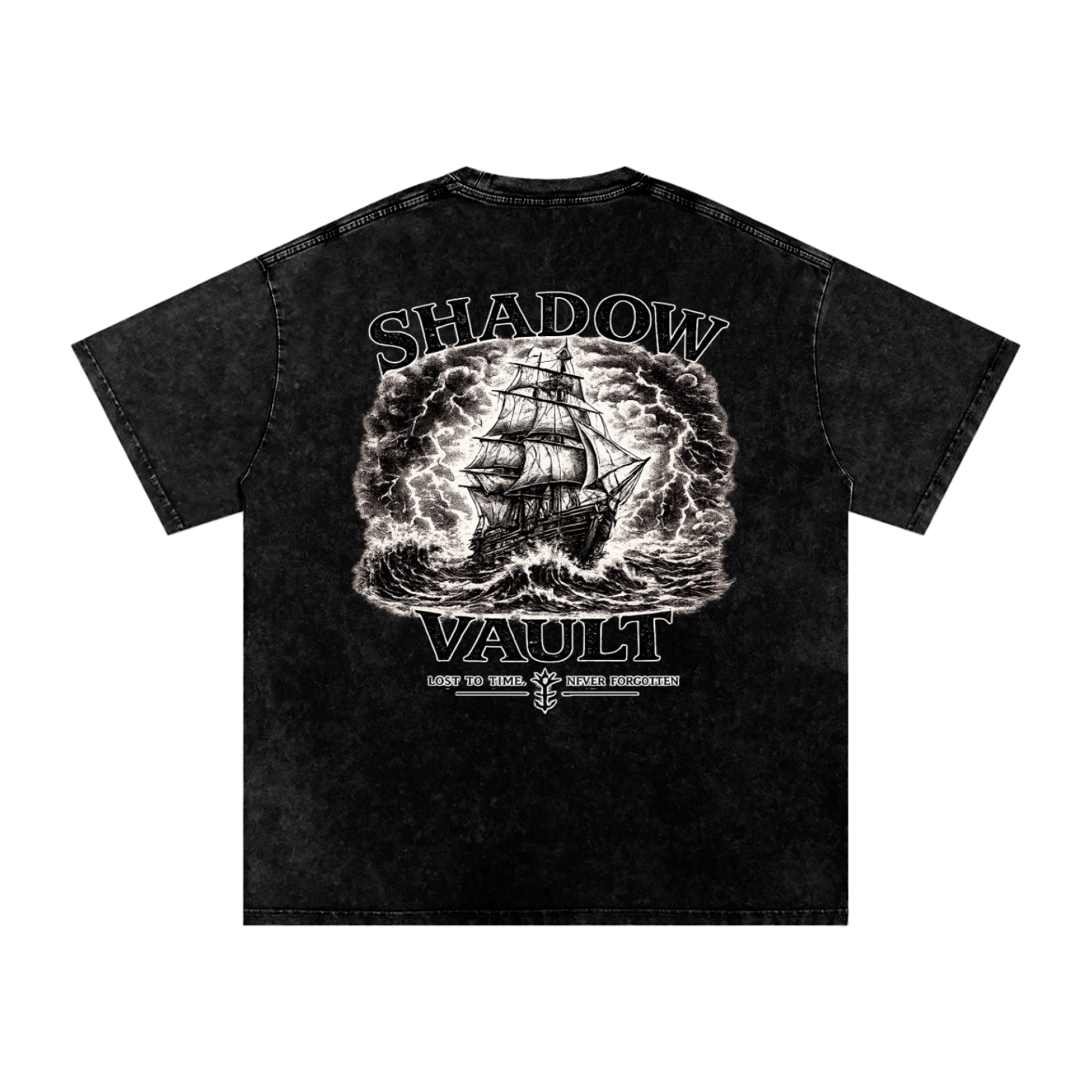 Snow Washed Oversized Cotton T-Shirt
