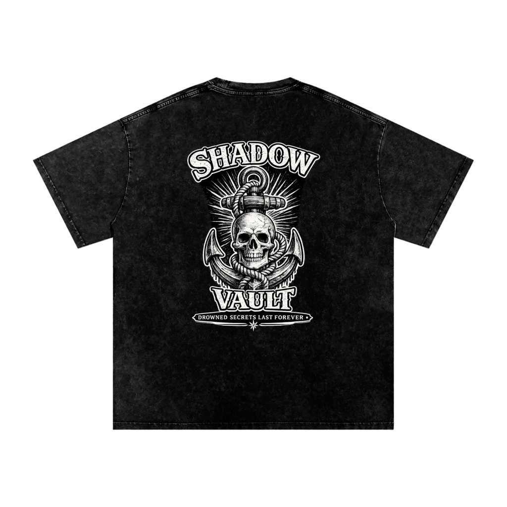 Snow Washed Oversized Cotton T-Shirt