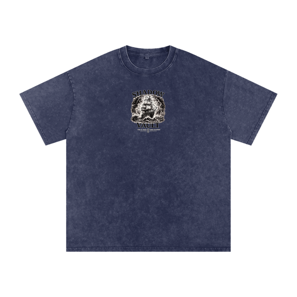 Snow Washed Oversized Cotton T-Shirt