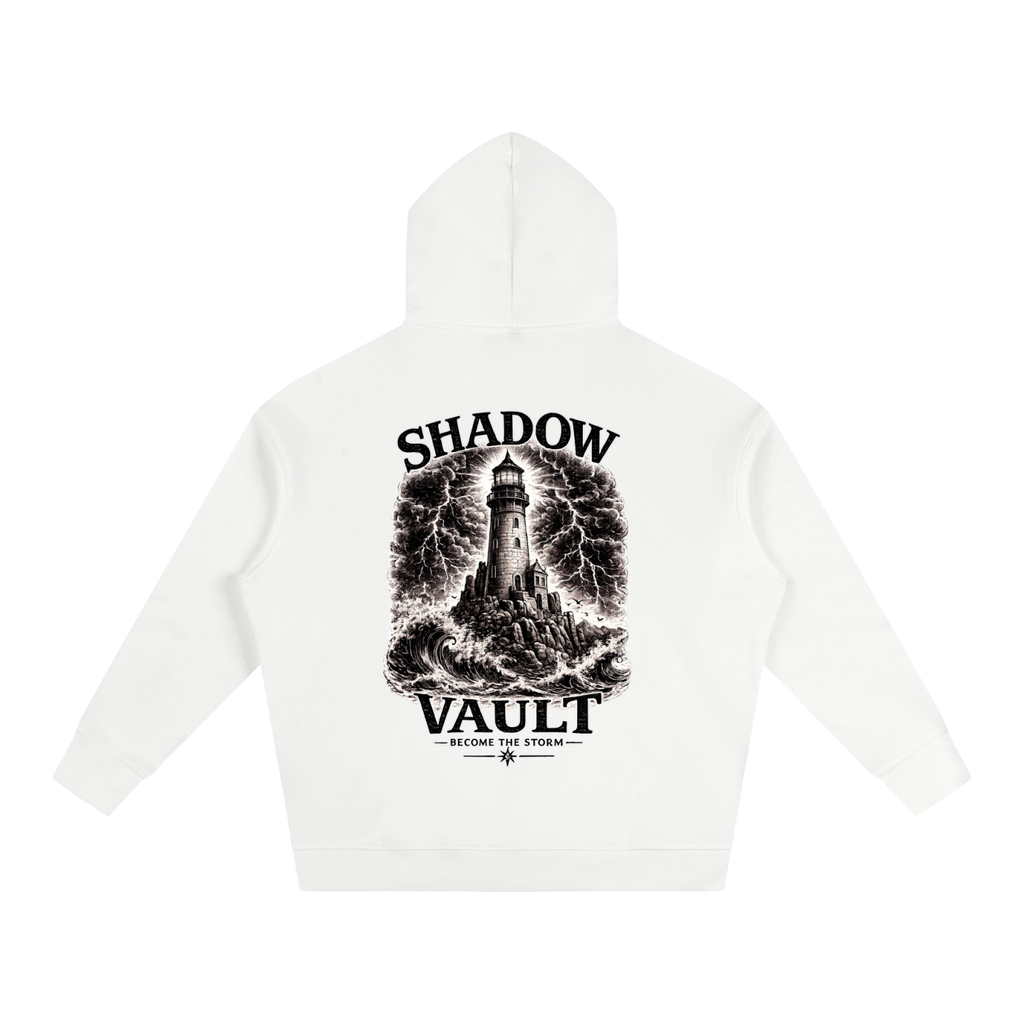 Oversize Fleeced Hoodie, Lighthouse become the storm