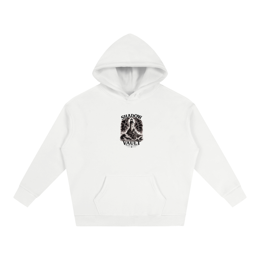 Oversize Fleeced Hoodie, Lighthouse become the storm