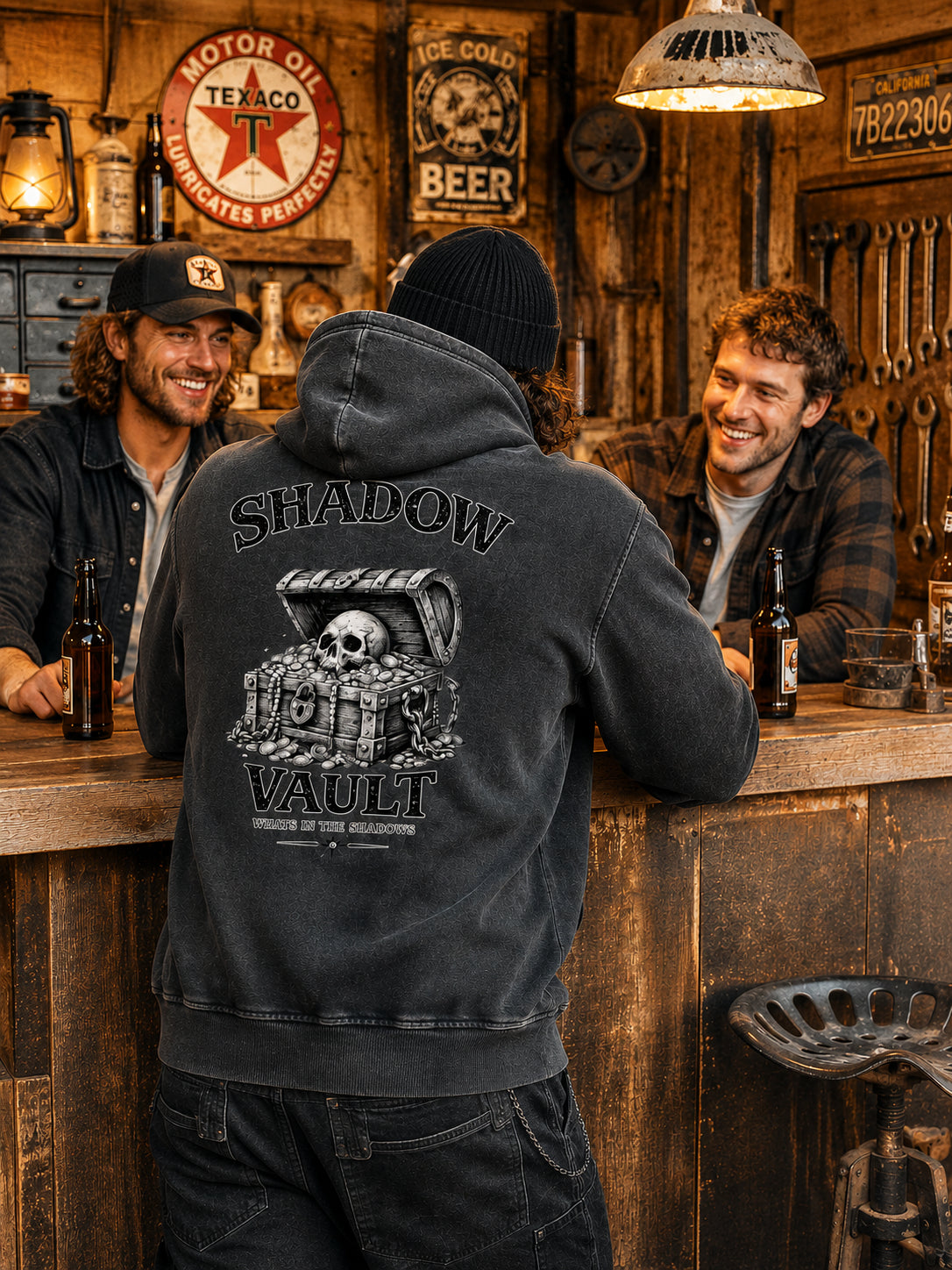 Snow Washed Loose Cotton Hoodie